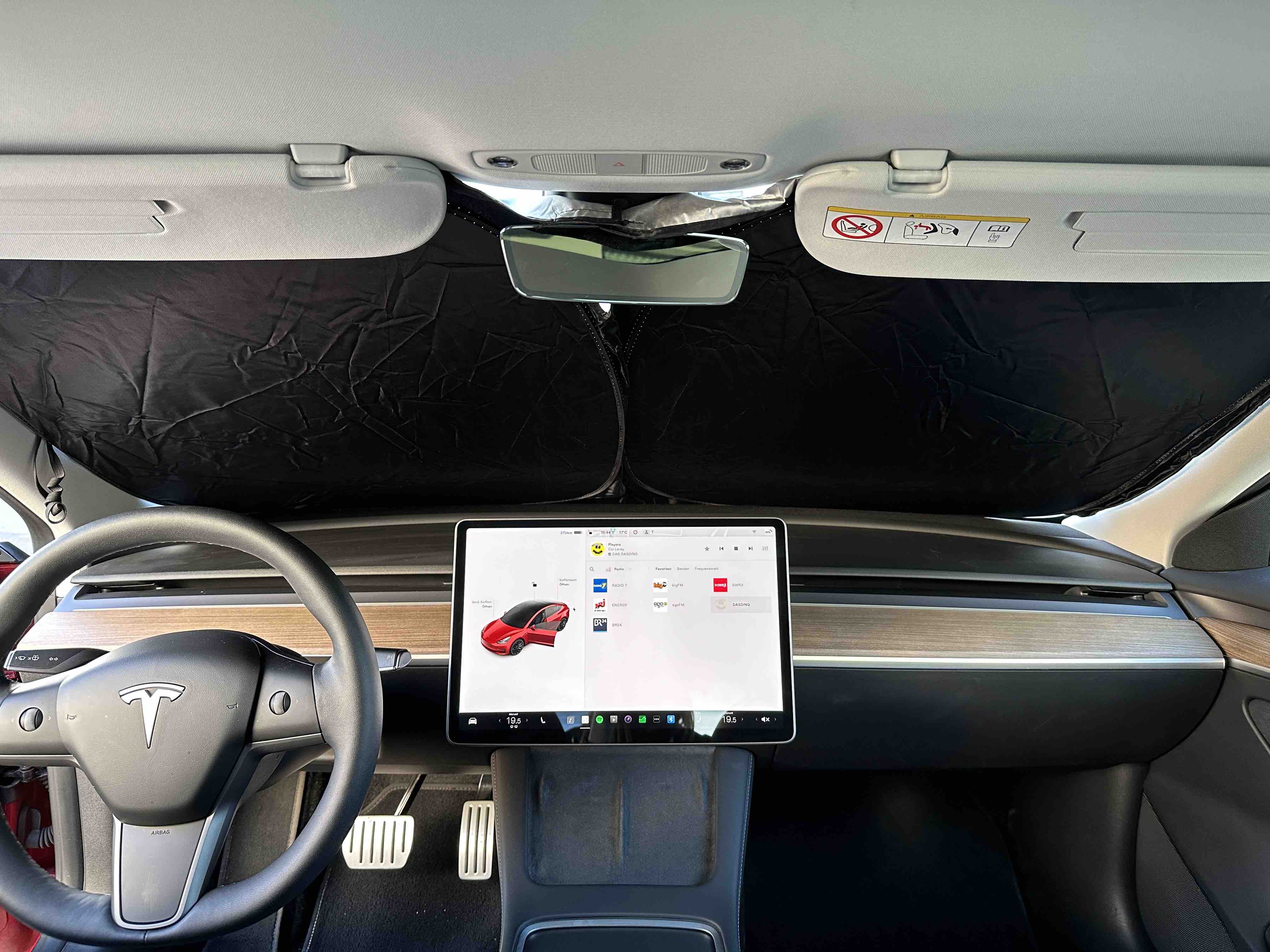 Sonnenschutz Windschutzscheibe Tesla Model 3/Y