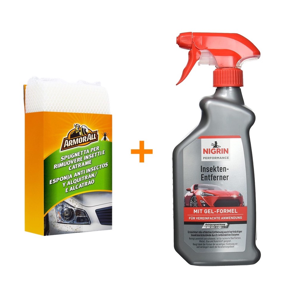 Insect remover spray with insect sponge