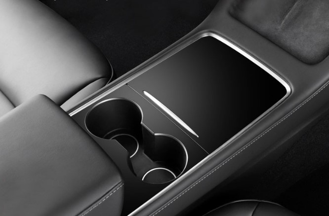 Klistremerke lysbilde i svart matt midtkonsoll for Tesla Model 3 Refresh og Y!
