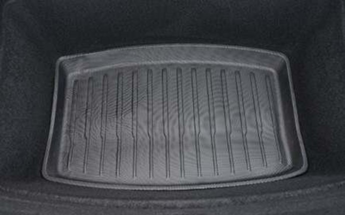 Untere Allwetter Gummi Kofferraummatte für Tesla Model 3 Highland  Untere Allwetter Gummi Kofferraummatte für Tesla Model 3 Highland