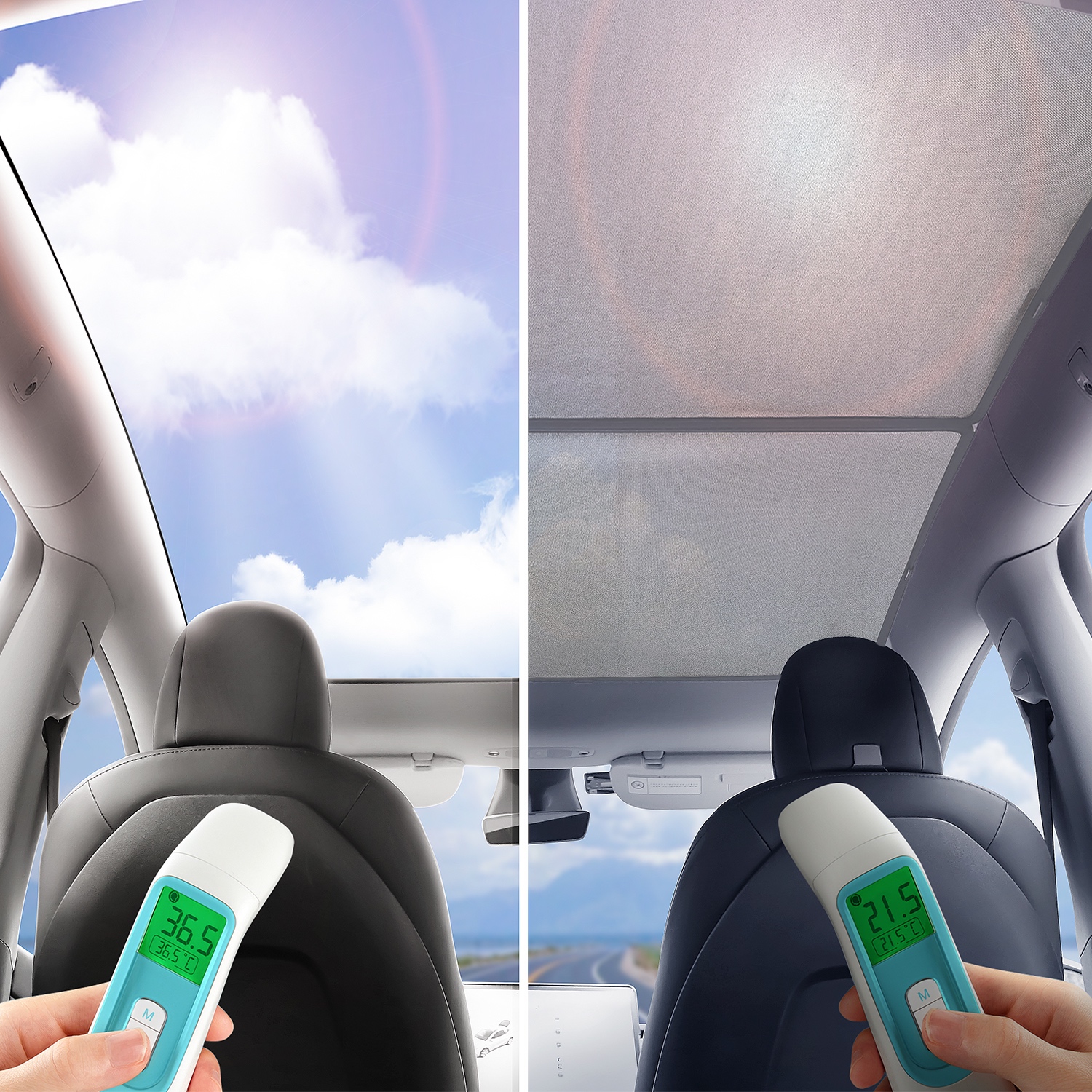 Sonnen- und Hitzeschutz, Sonnenblende, Sonnendach, Glasdach in schwarz für Tesla Model 3 Sonnen- und Hitzeschutz, Sonnenblende, Sonnendach, Glasdach in schwarz für Tesla Model 3