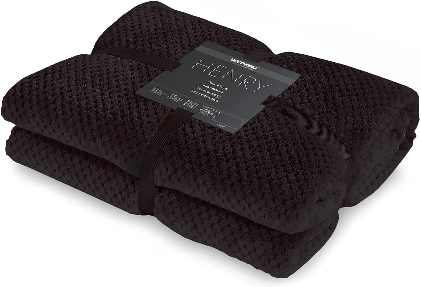 Cuddly blanket black ideal for cinema evenings in the car