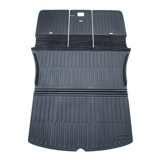 Allwetter Gummi Kofferraummatte mit Rückenlehnenschutz für Tesla Model Y  Allwetter Gummi Kofferraummatte mit Rückenlehnenschutz für Tesla Model Y