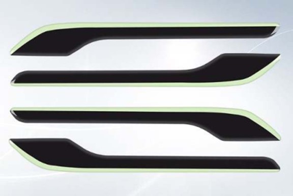 4x door handle sticker set for all Tesla models: glow in the dark