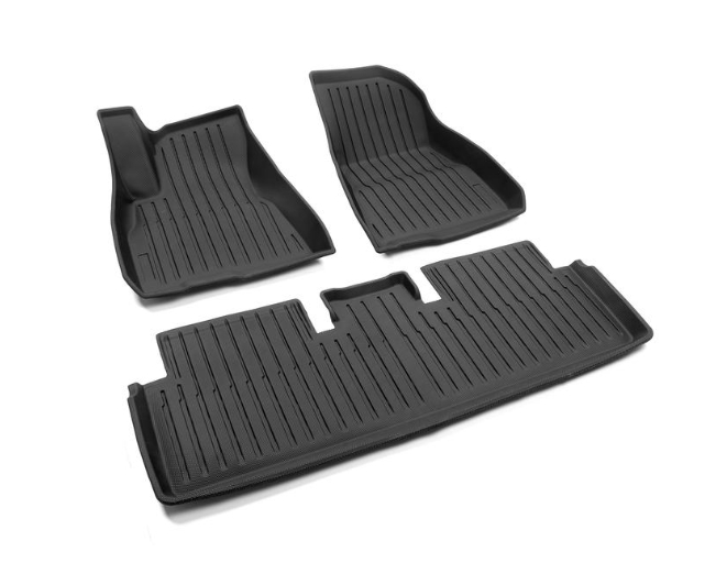Allwetter Gummi Fußmatten für Tesla Model 3  Allwetter Gummi Fußmatten für Tesla Model 3